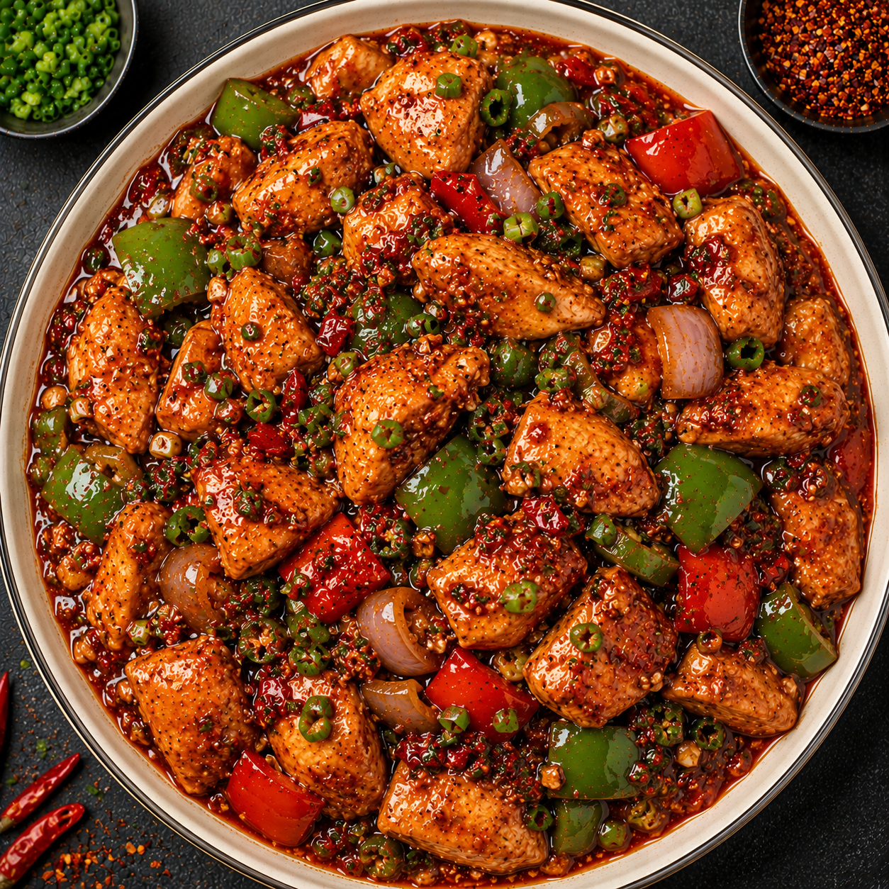 Chicken in Schezwan Sauce